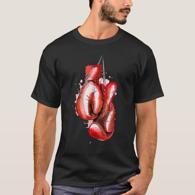 Retro Kärlek Red Boxing Handskar Boxer 2022 T Shirt (Framsida)