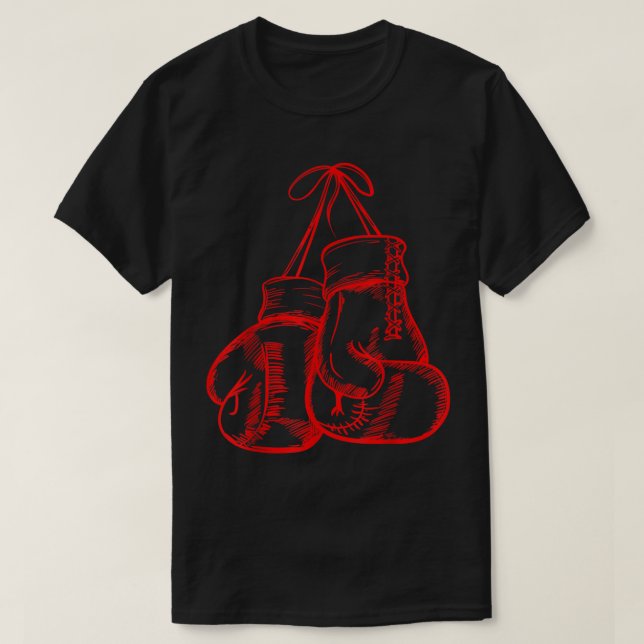 Retro Kärlek Red Boxing Handskar Boxer Gift 586 T Shirt (Design framsida)
