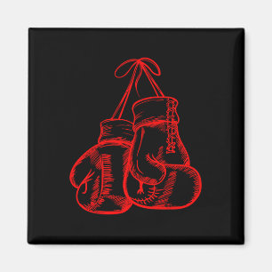 Retro Kärlek Red Boxing Handskar Gifts Boxer Gift Magnet