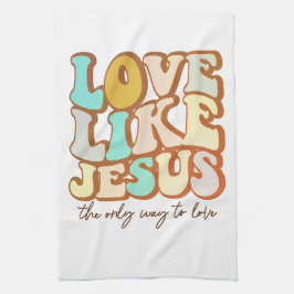 Retro Kärlek som Jesus Kökshandduk