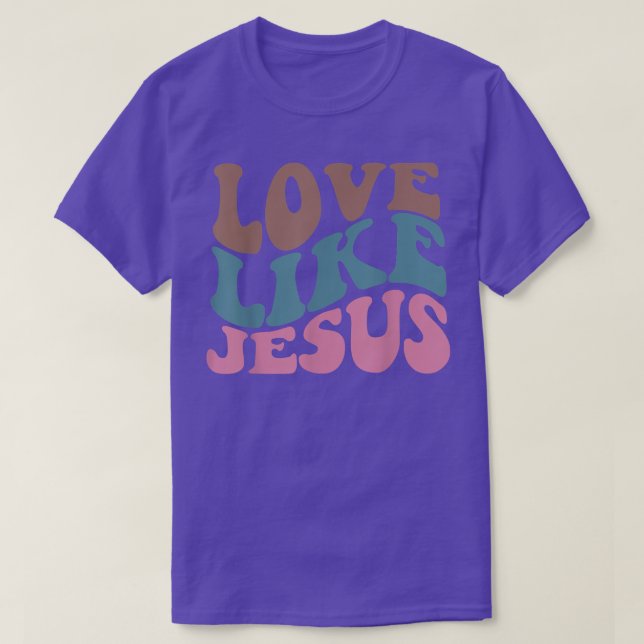 Retro Kärlek som Jesus kristna Religiösa Gud Kärle T Shirt (Design framsida)