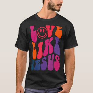 Retro Kärlek som Jesus Religiösa Gud Christian Ord T Shirt