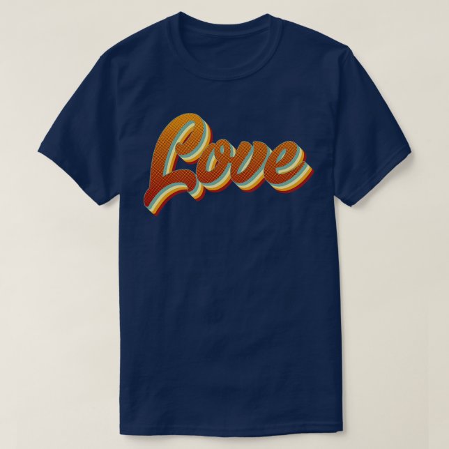 Retro Kärlek T Shirt (Design framsida)