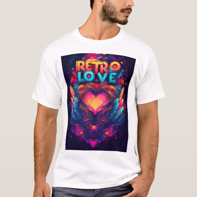 Retro kärlek T-Shirt (Framsida)