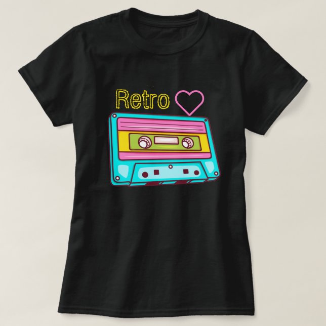 Retro Kärlek T Shirt (Design framsida)