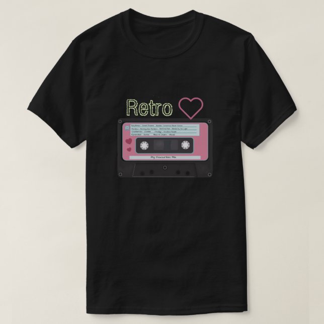 Retro Kärlek T Shirt (Design framsida)
