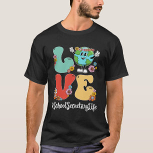 Retro Kärlek världsdag 2023 Skolsekreterare L. T Shirt