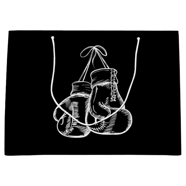 Retro Kärlek White Boxing Handskar Gifts Boxer Gif (Framsidan)