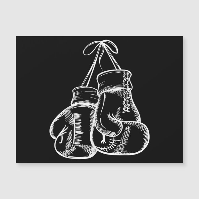 Retro Kärlek White Boxing Handskar Gifts Boxer Gif (Framsida)