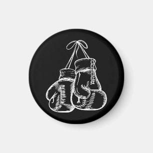 Retro Kärlek White Boxing Handskar Gifts Boxer Gif Magnet