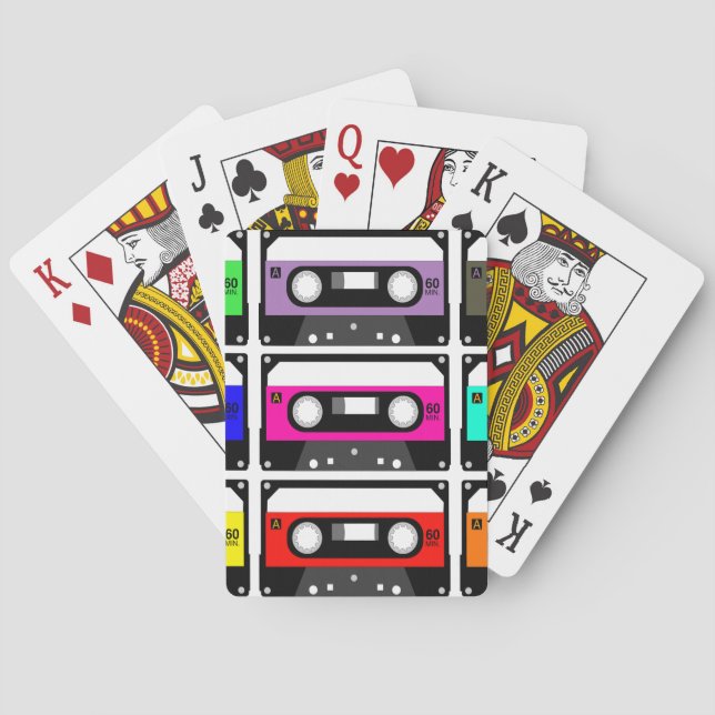 Retro kassettband casinokort (Baksidan)