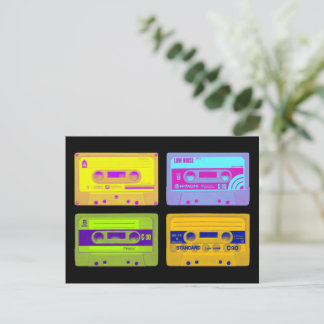 Retro kassettband för 80 s-kassettkassett vykort
