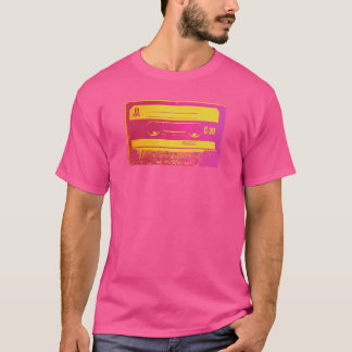 Retro-kassettband för Rosa och Gult Tee Shirt