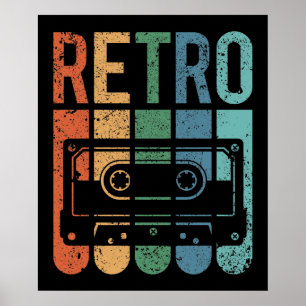 Retro-kassettband (genomskinlig effekt) poster
