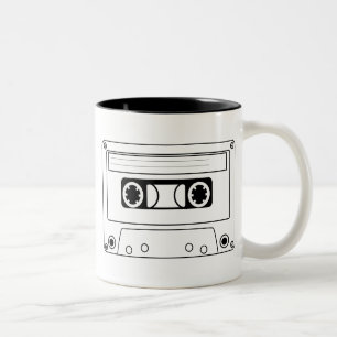 Retro kassettband grunge-musik Två-Tonad mugg