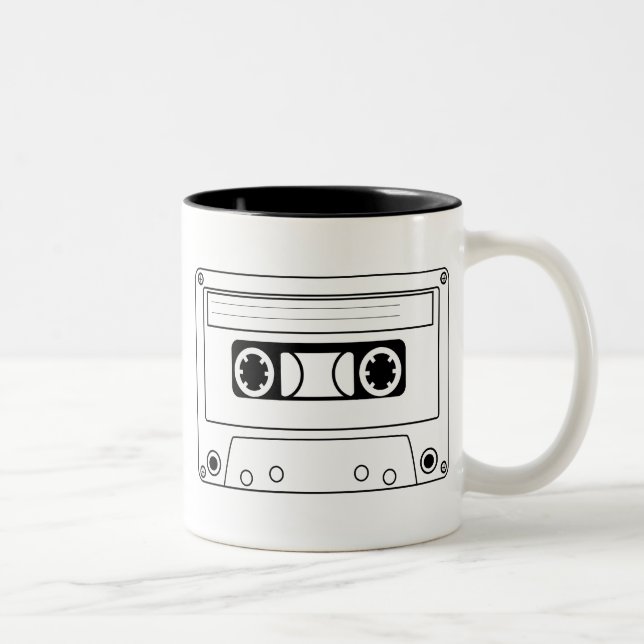 Retro kassettband grunge-musik Två-Tonad mugg (Höger)