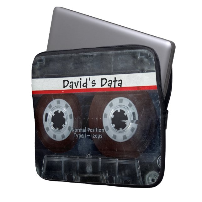 Retro-kassettband Laptop Fodral (Framsidan Vänster)