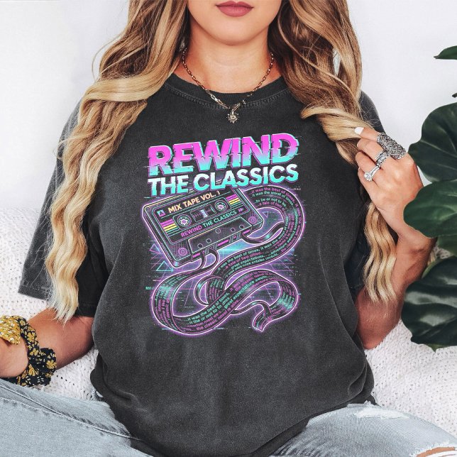 Retro kassettband Mixtape Vaporwave T Shirt (Skapare uppladdad)