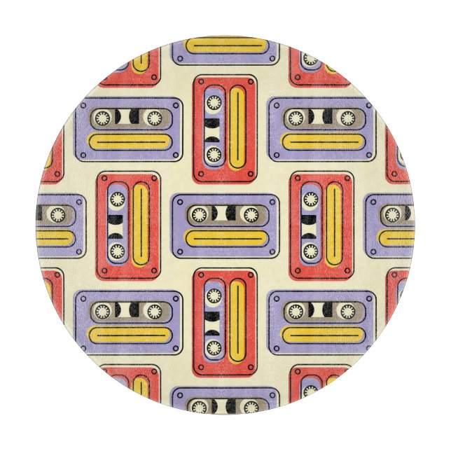 Retro-kassettband: sömlöst mönster. (Framsidan)