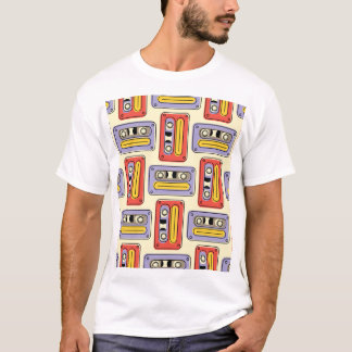 Retro-kassettband: sömlöst mönster. t shirt