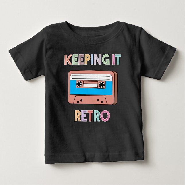 Retro kassettbanddesign t shirt (Framsida)