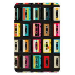 Retro kassettbandmönster – Vintage musik Magnet