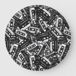 Retro-kassettbandslås - tidslös Coola Stor Klocka