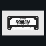 Retro-kassettbandspartiet Black and White Bachelor Rektangulärt Klistermärke<br><div class="desc">Retro-kassettbandsteckenetikett för bachelor-partister. Utformningen har svart och vit design och retrotypsnitt. Lägg till gruppens namn och datum. Klicka på Anpassa om du vill lägga till information eller redigera med hjälp av designen verktyg för ytterligare redigering.</div>