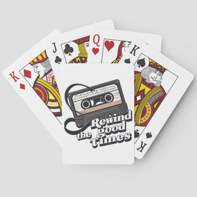 Retro-kassettdesign för Nostalgia älskare Casinokort (Baksidan)