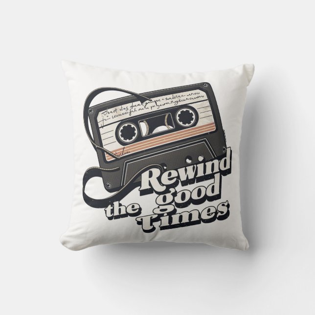Retro-kassettdesign för Nostalgia älskare Kudde (Framsida)