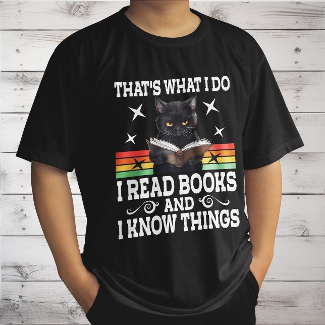 Retro-katt Bokar läsaren Halloween Reading Gift T Shirt (Skapare uppladdad)