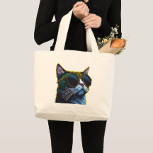 Retro Katt: Gula Glasögon Charm