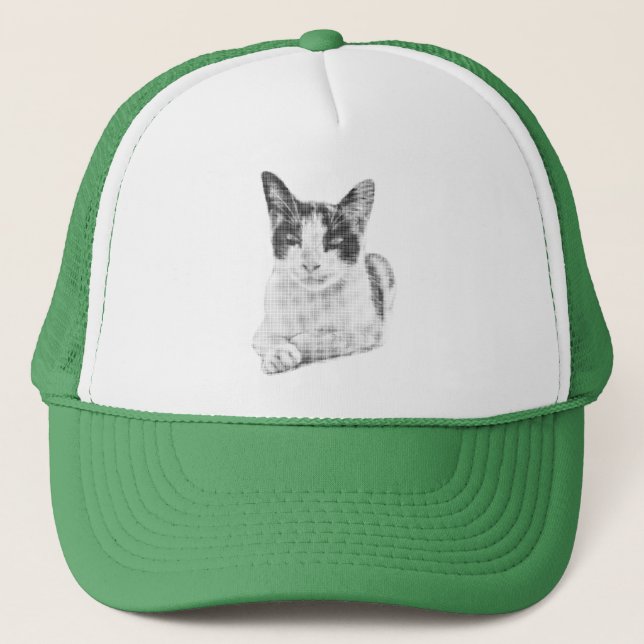 Retro Katt Halvton Keps (Framsida)