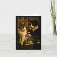 Retro Katt Rökande Tatuering Bläckad Katt Konstnär