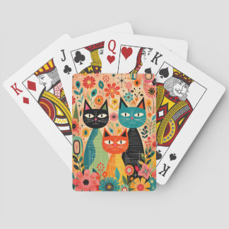 Retro katt spelkort
