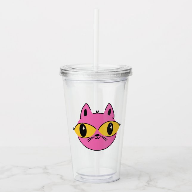 Retro katt take away mugg (Framsida)