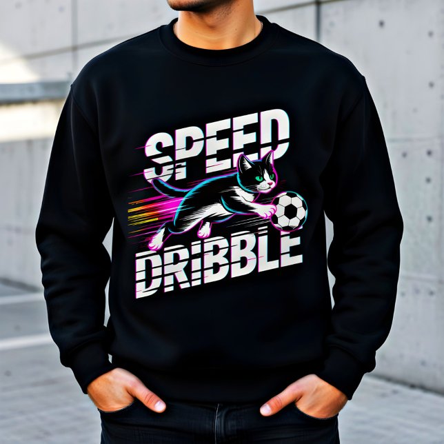 Retro kattfotboll - Födelsedagspresent till djuräl Lång Ärmad Tröja (Skapare uppladdad)