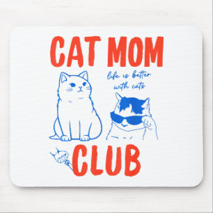 Retro kattmamma-klubb Rollig kattmeme Mamma Mormor Musmatta