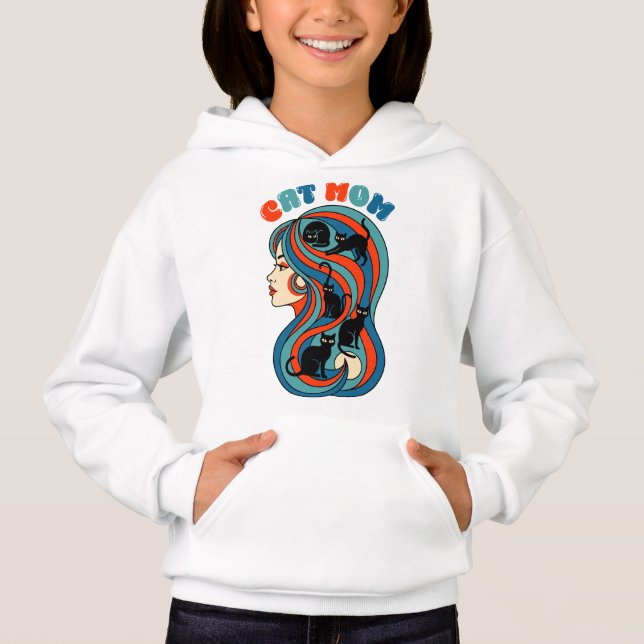 Retro kattmamma t shirt (Framsida)