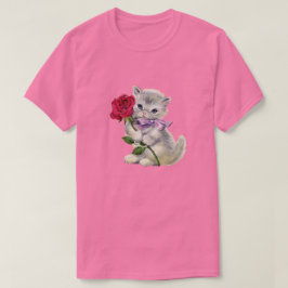 Retro kattunge t shirt