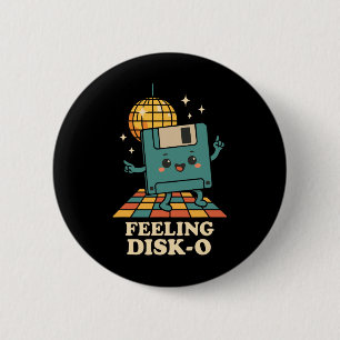 Retro Kawaii Diskett Retro Teknik Skämt 80-tal 90- Knapp