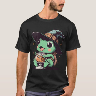 Retro Kawaii Witchy Frog Drink Orange Juice T Shirt