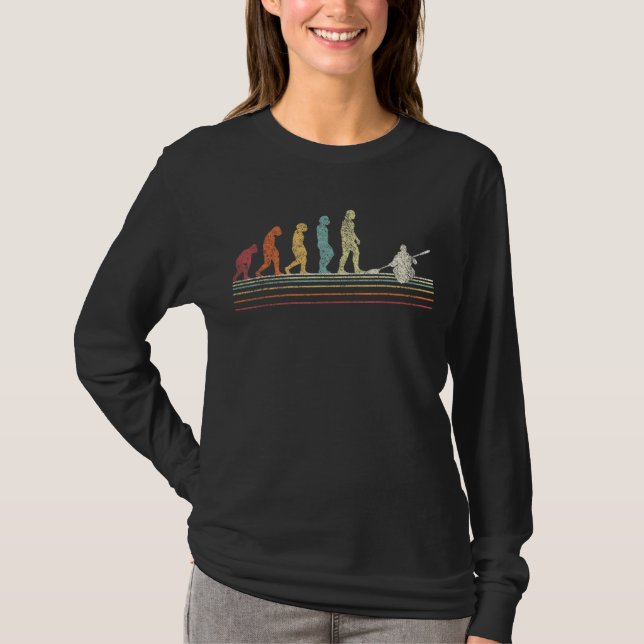 Retro Kayak Evolution Kayaking Paddling Vintage T Shirt (Framsida)