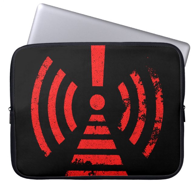 Retro Keep Back Energy Warning Symbol Laptop Fodral (Framsidan)