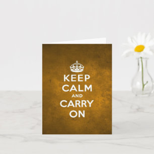 Retro Keep Calm Kort