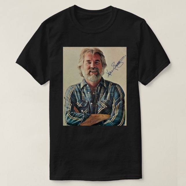 Retro Kenny Rogers Land Guld Tribute T Shirt (Design framsida)