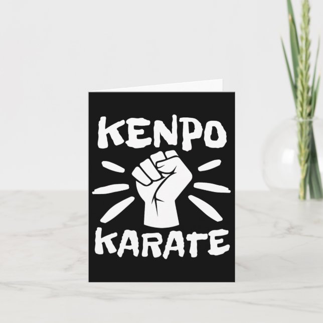 Retro Kenpo Karate Kempo Karate Martial Arts Kort (Framsida)
