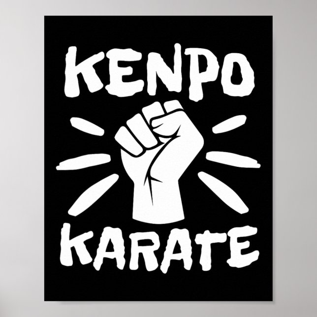 Retro Kenpo Karate Kempo Karate Martial Arts Poster (Framsidan)