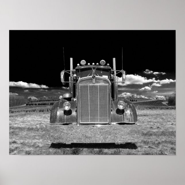 Retro Kenworth Frontal (redigera #2) Poster (Framsidan)