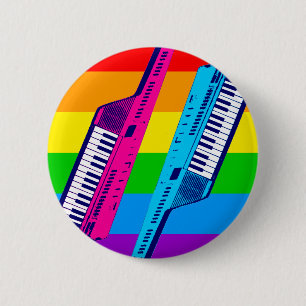 Retro Keytar för Corey tiger80-tal regnbåge Knapp